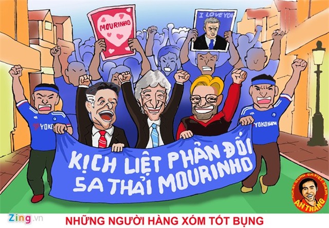 Hí họa: Mourinho hóa ông già Noel phát quà cho đối thủ