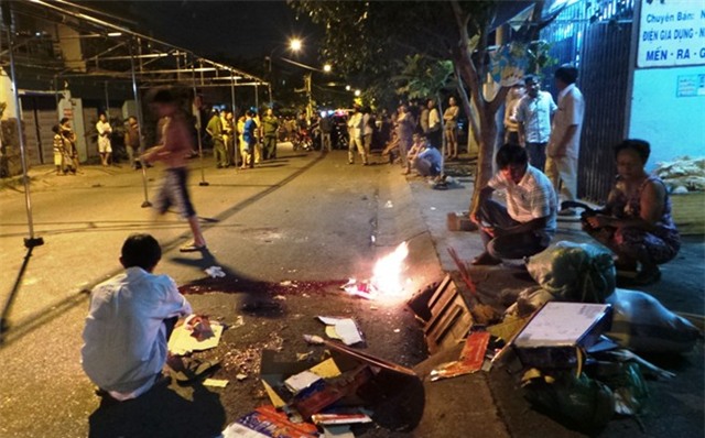 Hiện trường nạn nhân Thúy bị xe