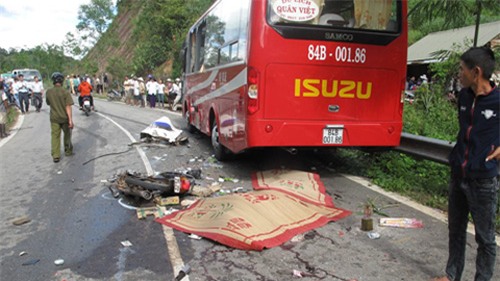 tai nan, chet tham, binh thuan, ca nha chet tham, xe tai, xe khach