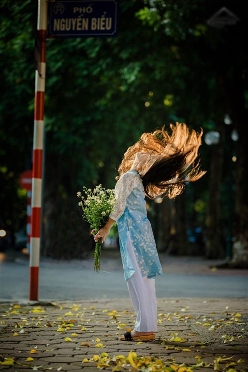 Bé gái Hà Nội đẹp mong manh trong mùa cúc họa mi - 8