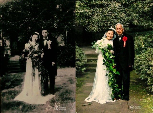 Phát ghen với cặp vợ chồng kỷ niệm ngày cưới lần thứ 70 - 1