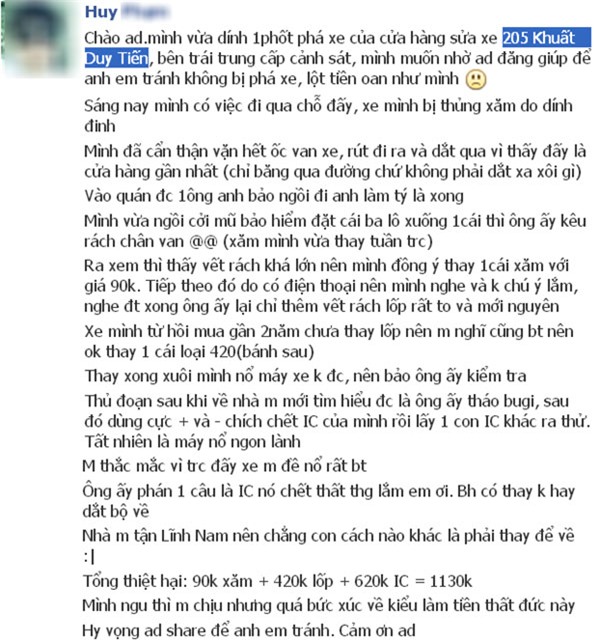 xe máy, chặt chém