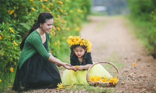 Đẹp ngẩn ngơ ảnh mẹ và con gái trên đồi dã quỳ vàng rực - 10