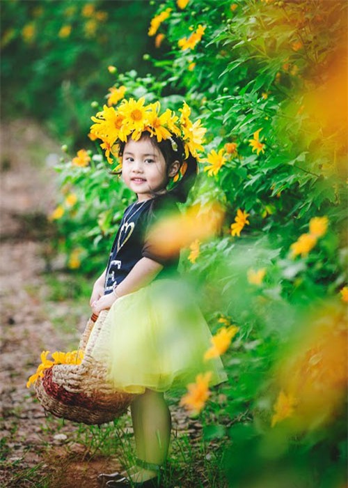 Đẹp ngẩn ngơ ảnh mẹ và con gái trên đồi dã quỳ vàng rực - 16