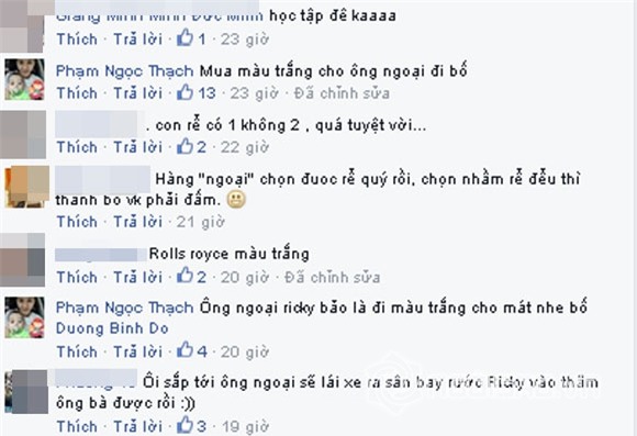 Chồng Ngọc Thạch mua xe tặng bố vợ 0