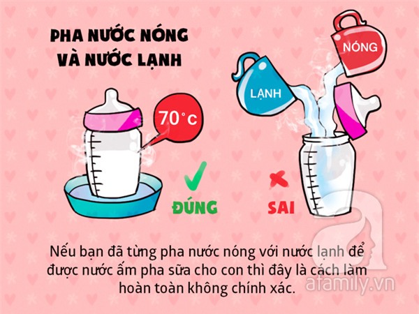 Sai lầm khi pha sữa