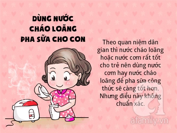 Sai lầm khi pha sữa