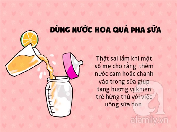 Sai lầm khi pha sữa