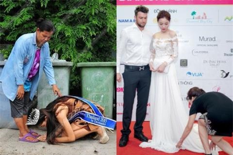 Ky Duyen dap tra khi bi so&nbsp;voi Hoa hau Thai Lan