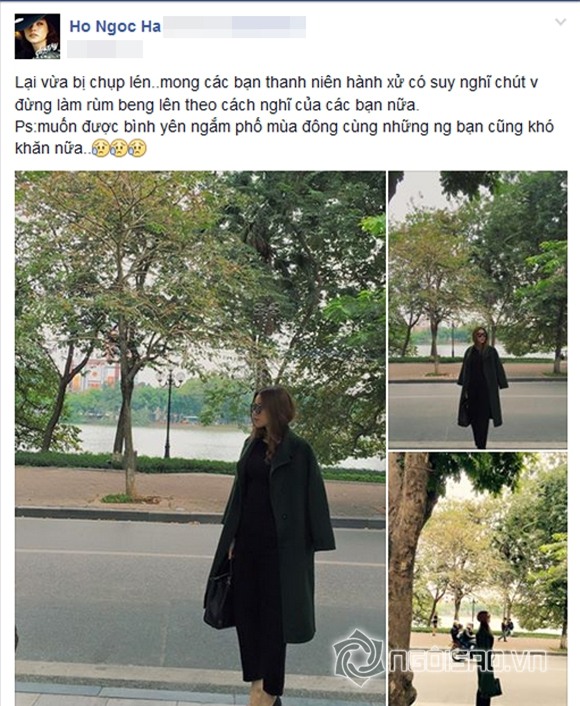 Hồ Ngọc Hà bức xúc vì bị chụp lén 3