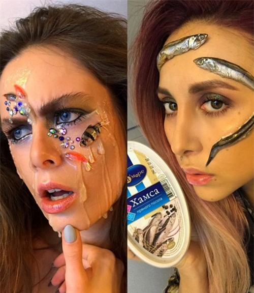 Hãi hùng thiếu nữ dùng... cá chết để trang điểm - ảnh 5