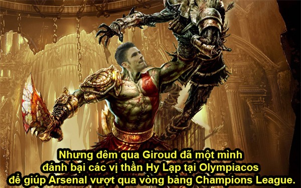 Ảnh chế: "Người gỗ" Giroud hủy diệt các vị thần Hy Lạp - Ảnh 2.