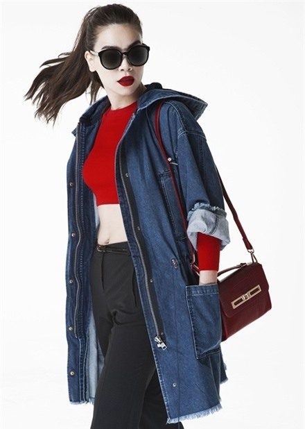 Hồ Ngọc Hà mặc áo khoác dáng dài (3)