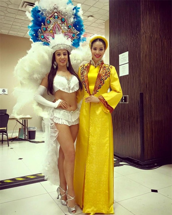 Phạm Hương lại gây sốt khi mang "Dạ cổ hoài lang" thi tài năng tại HHHV 2015 - Ảnh 4.