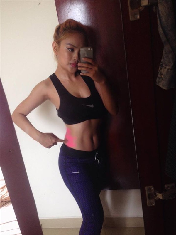 Phương Thảo tập gym