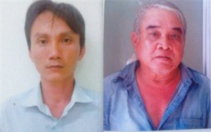 Hai nghi can cầm đầu trong đường dây đội lốt nhà xe cướp tiền của khách. Ảnh: Công an cung cấp.