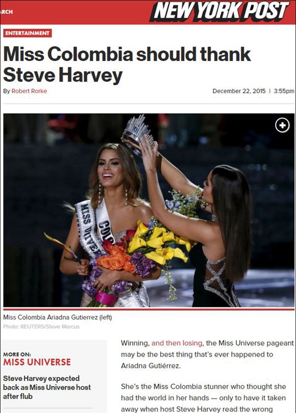 Báo Mỹ đăng tải: Hoa hậu Colombia nên cảm ơn MC vì công bố nhầm kết quả - Ảnh 1.