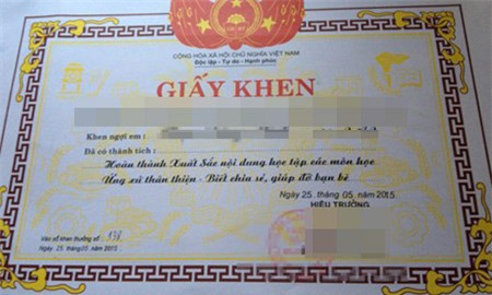 giấy khen, thông tư 30