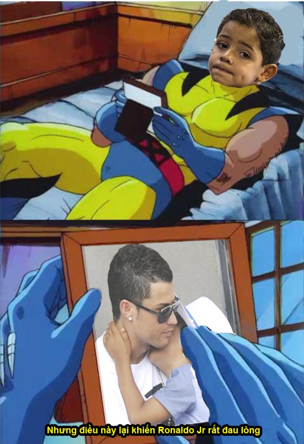 Ảnh chế: Ronaldo Jr trở thành fan của Messi vì bố muốn thêm con - Ảnh 4.