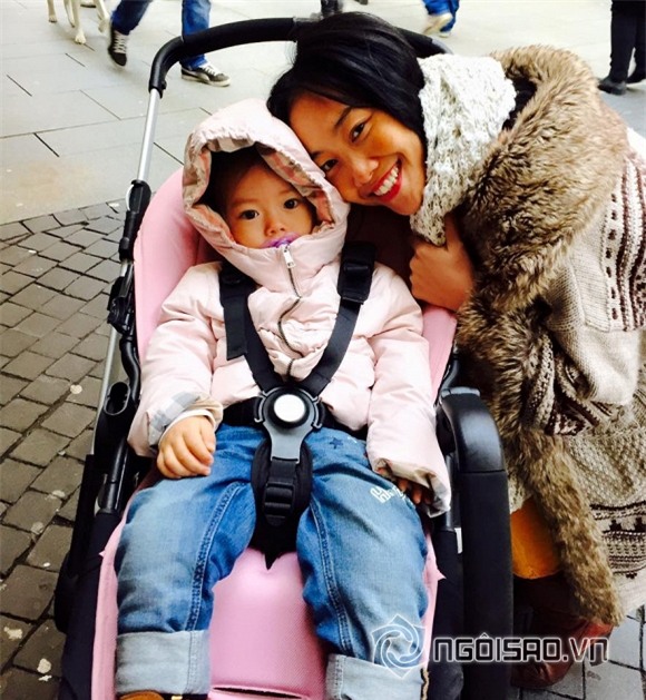 Đoan Trang và con gái  2