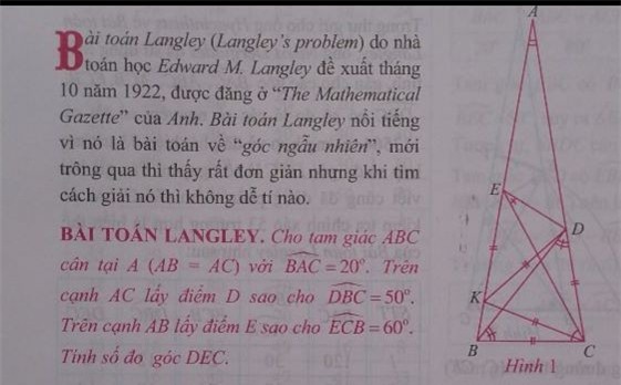 Bài toán tính góc dành cho học sinh lớp 7 gây tranh cãi