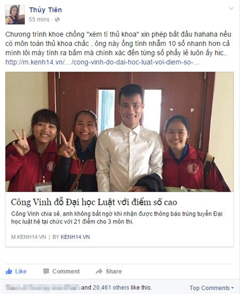 Thủy Tiên chia sẻ bất ngờ về trình học tập của Công Vinh - Ảnh 2.