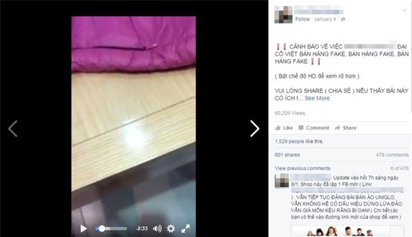 Một chủ shop ở Hà Nội bị tố bán hàng nhái quần áo Uniqlo với giá đắt đỏ - Ảnh 1.