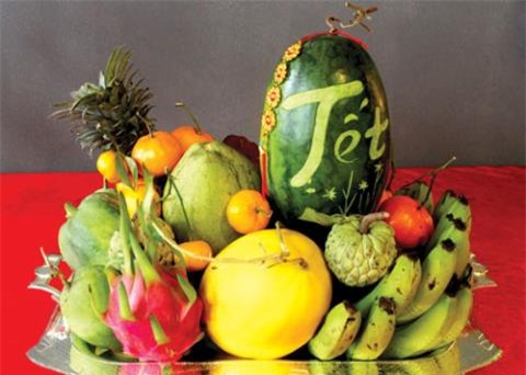 quả lạ cũng tổ tiên, trái cây Trung Quốc, dưa lê Trung Quốc, dưa lê thần tài, trái cây Việt Nam, Tết nguyên đán