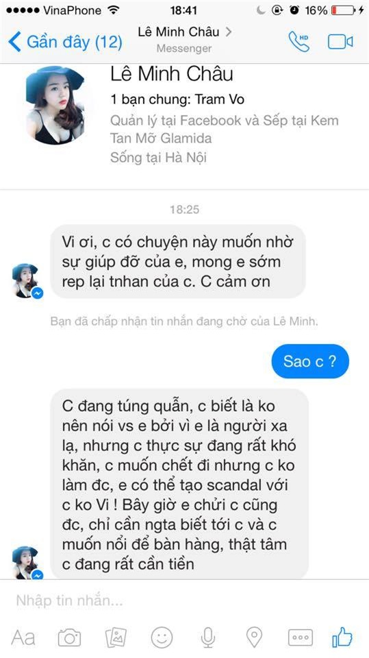 Cô gái tố Mạc Hồng Quân quỵt tiền chỉ bày trò để câu like