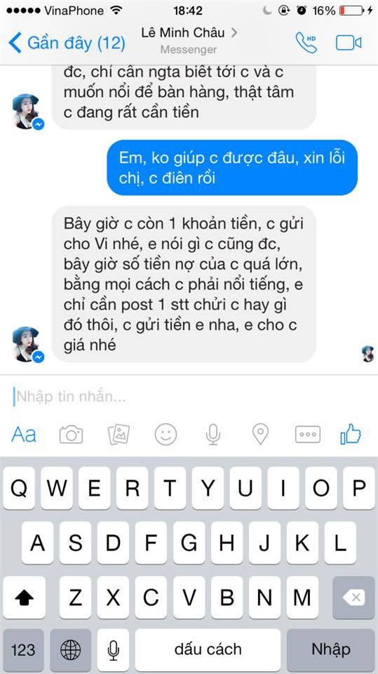 Cô gái tố Mạc Hồng Quân quỵt tiền chỉ bày trò để câu like