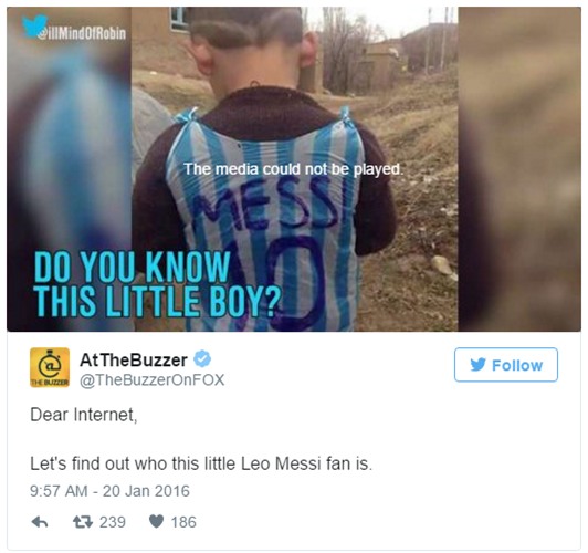 Cậu bé nghèo nhặt túi rác làm áo đấu thần tượng Messi và kết cục bất ngờ - Ảnh 6.