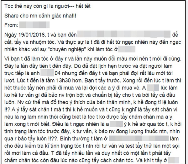 Cô gái nhuộm tóc đến nổ cả da đầu và tóc rụng từng mảng khiến dân mạng hoang mang - Ảnh 1.