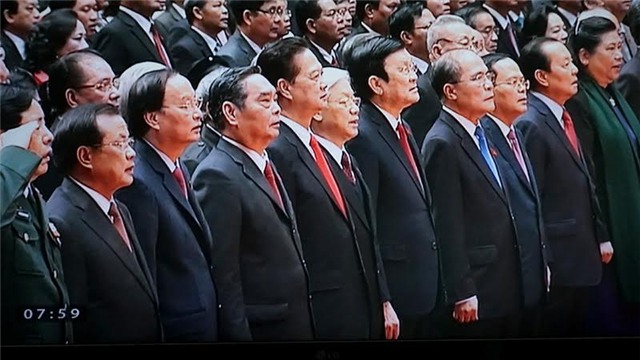 đại hội Đảng 12, Tổng bí thư Nguyễn Phú Trọng, Chủ tịch nước Trương Tấn Sang, Thường trực Ban Bí thư Lê Hồng Anh