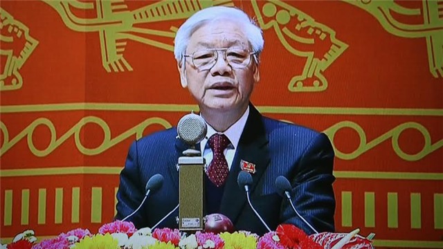 đại hội Đảng 12, Tổng bí thư Nguyễn Phú Trọng, Chủ tịch nước Trương Tấn Sang, Thường trực Ban Bí thư Lê Hồng Anh