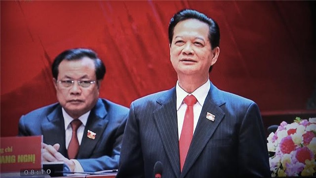 đại hội Đảng 12, Tổng bí thư Nguyễn Phú Trọng, Chủ tịch nước Trương Tấn Sang, Thường trực Ban Bí thư Lê Hồng Anh