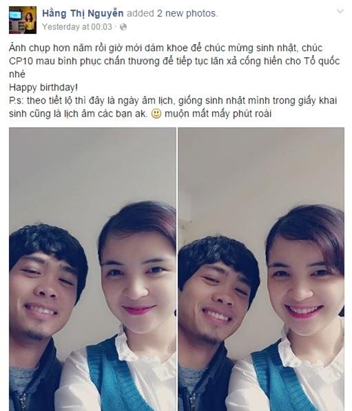 Lộ ảnh thân thiết của Công Phượng và chị gái Hòa Minzy