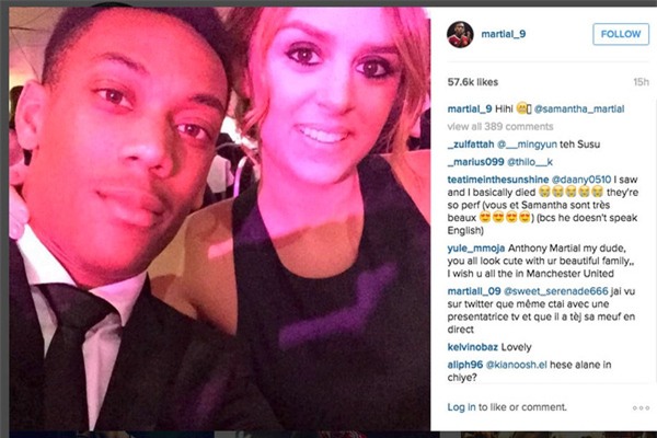 Khoe ảnh hạnh phúc cùng vợ, Martial bị fan đá đểu chuyện ngoại tình - Ảnh 2.