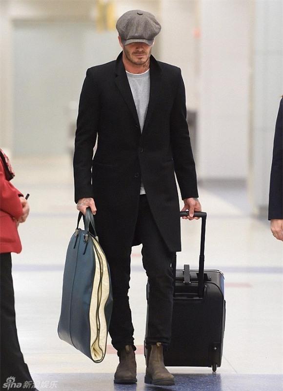 Beckham ở sân bay 0