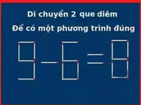 bài toán, que diêm, đáp án sai