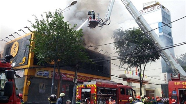 cháy, thế giới di động, trung tam sài gòn, quận 1