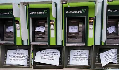 Hàng loạt máy ATM “lăn ra ốm” dịp cận Tết - 1