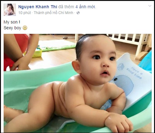 Ngắm hình ảnh đáng yêu khó cưỡng của con trai Khánh Thi khi tắm - Ảnh 1.