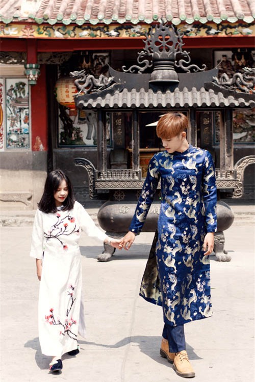 mau nhi noi tieng sai gon sieu ca tinh khi mac ao dai - 1