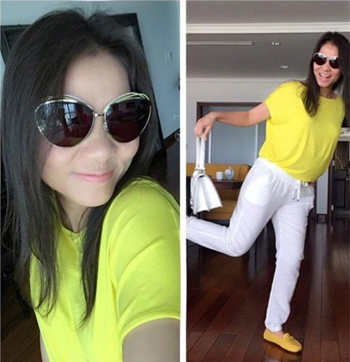 Mê mẩn ngắm phong cách thời trang bầu bí của sao Việt 7