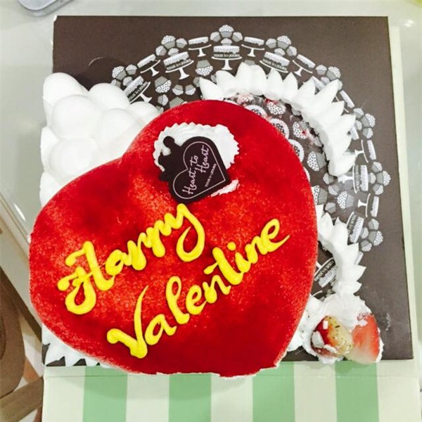 Mạc Hồng Quân tặng Kỳ Hân bánh trái tim nhân ngày Valentine - Ảnh 1.