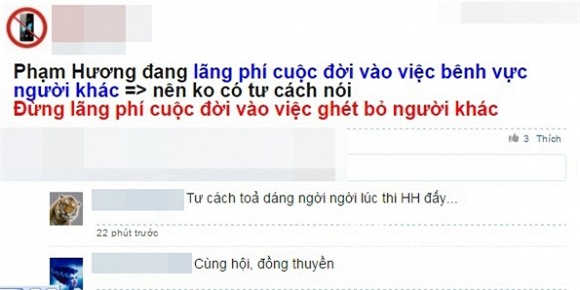 Phạm Hương bênh Hà Hồ 0