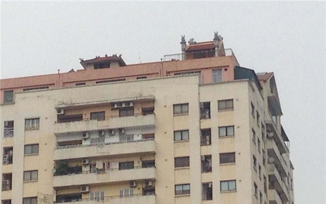 quy hoạch đô thị, đời sống đô thị, chung cư, chùa mọc trên nóc chung cư