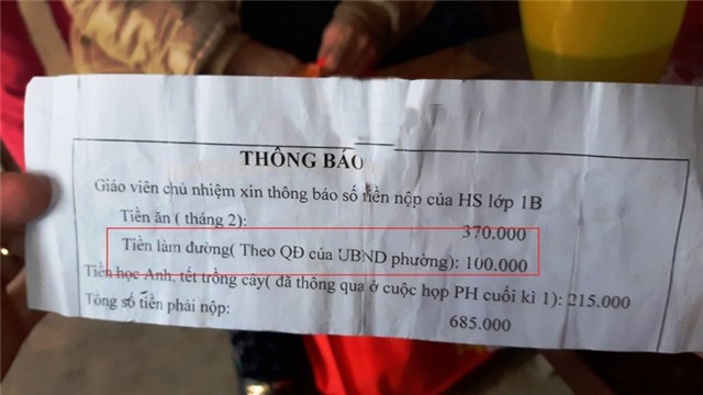 làm đường, phường Đại Nài, thu sai quy định