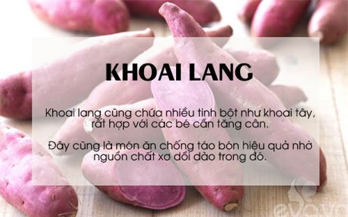 'thuc pham vang' cho be can tang can, chong lon - 3