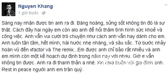 Sao Việt khóc thương nhạc sĩ Lương Minh 2
